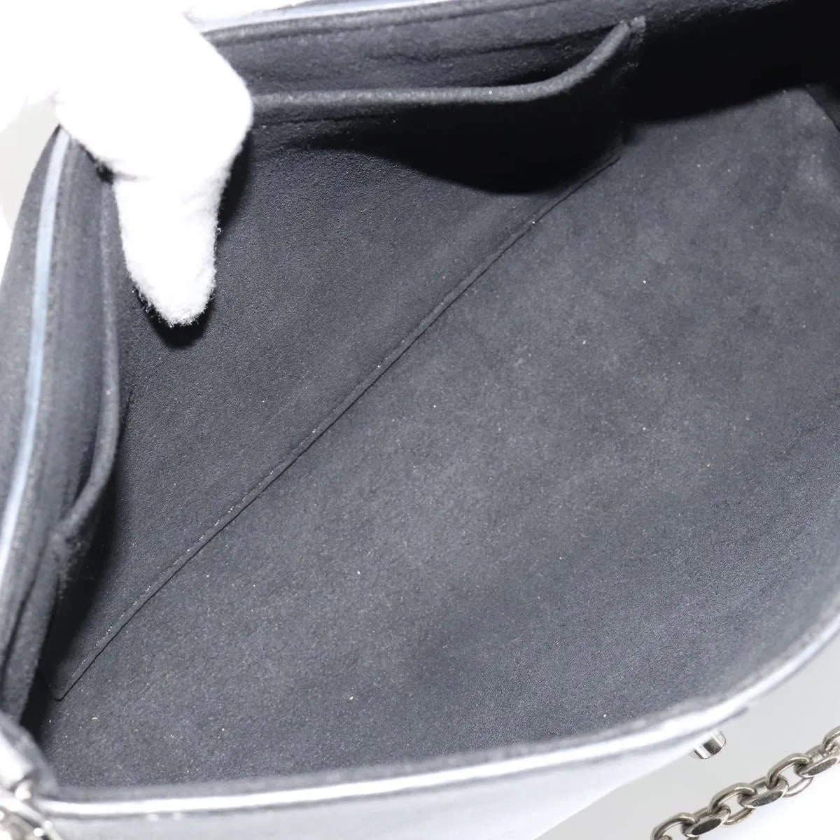 Louis Vuitton Love Note Chain Clutch Leather, Silver, Leather, Shoulder Bag