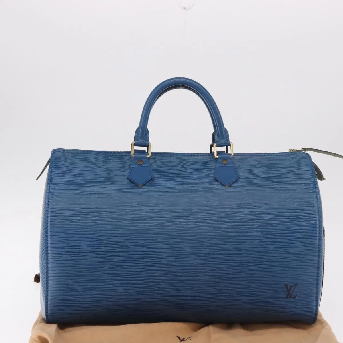 Louis Vuitton Speedy Epi Leather, Blue, Leather, Handbag