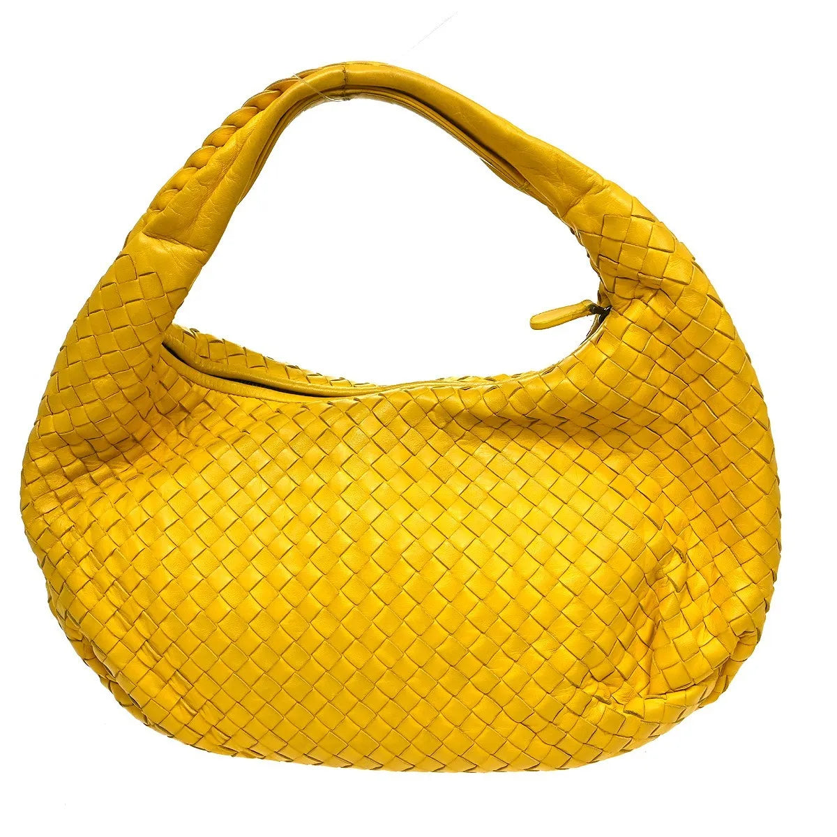 Bottega Veneta Belly Hobo Intrecciato Nappa, Yellow, Leather, Handbag