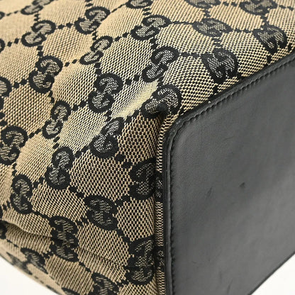 Gucci Vintage Bucket Shopping Tote GG Canvas, Beige, Canvas, Tote Bag