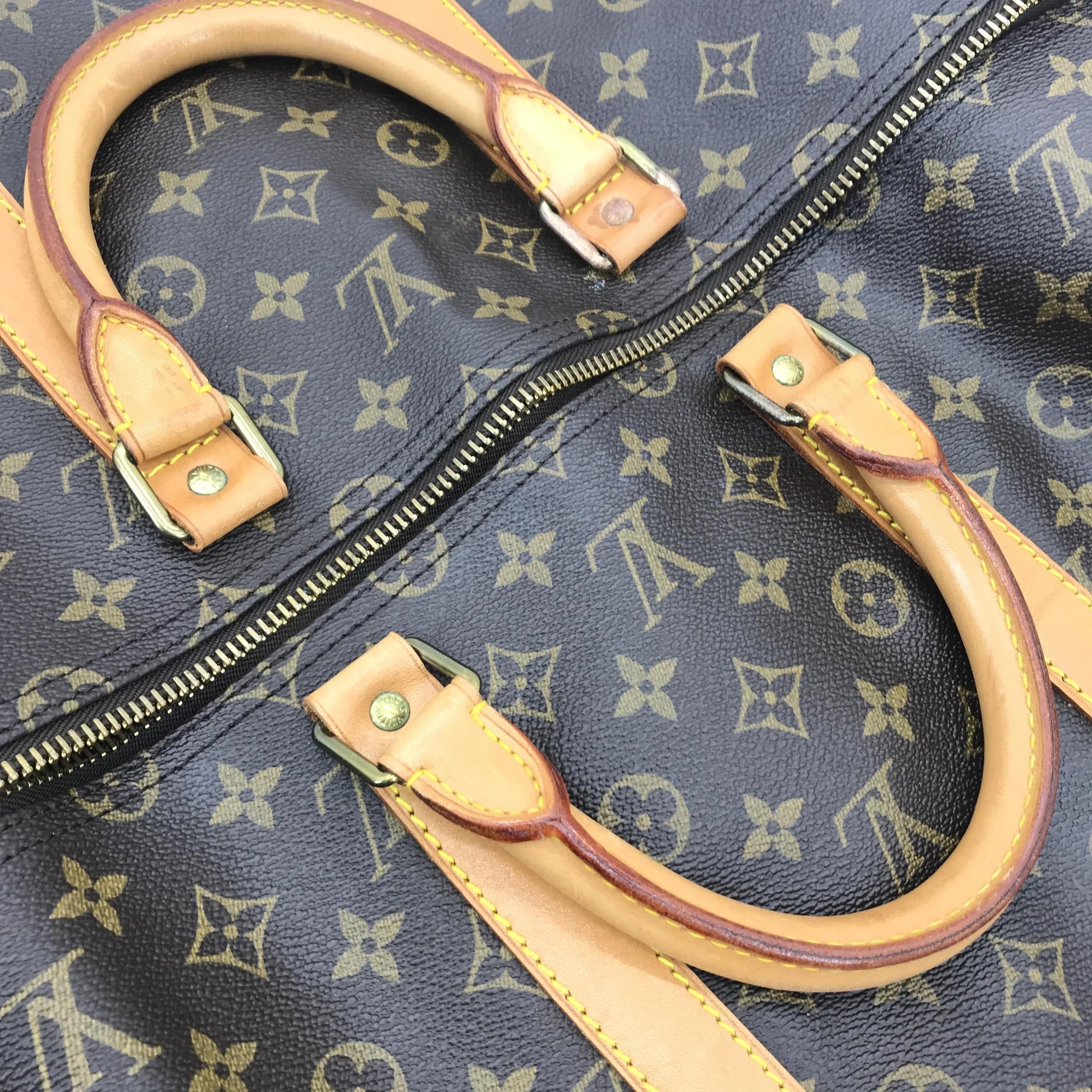 Louis Vuitton Keepall Monogram Canvas, Brown, Canvas, Travel Bag