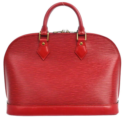 Louis Vuitton Alma Epi, Red, Leather, Handbag