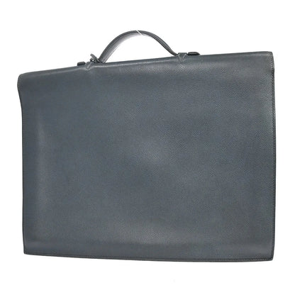 Hermes Sac a Depeches Courchevel, Navy, Leather, Handbag