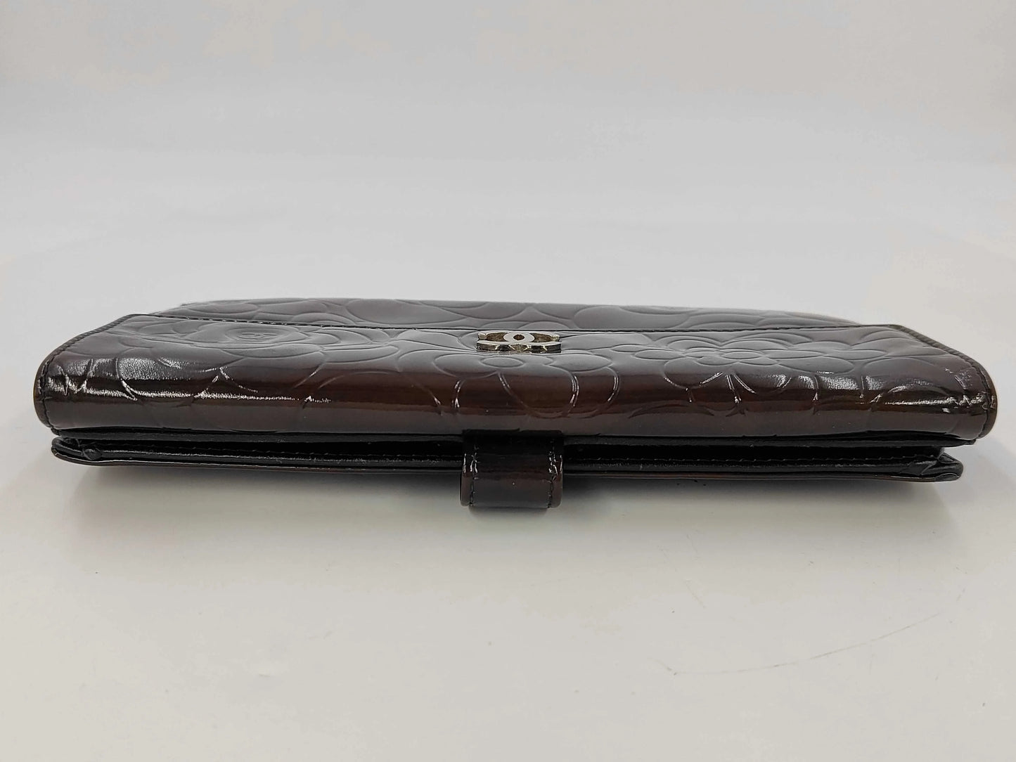 Chanel Camellia Flap Organizer Camellia Lambskin, Black, Leather, Wallet