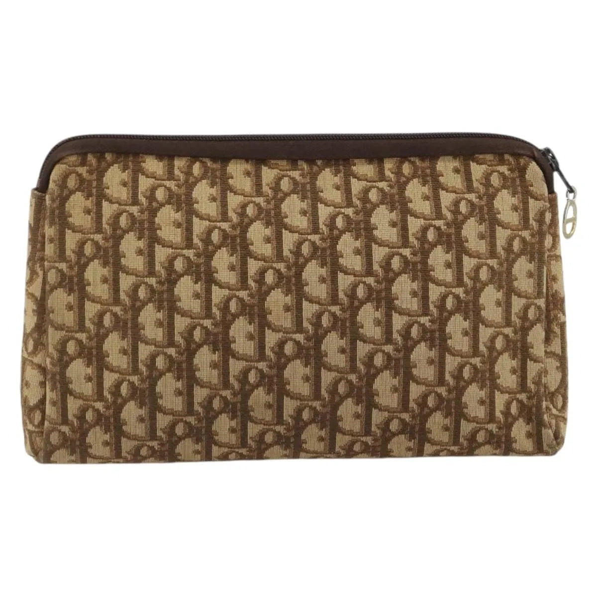 Christian Dior Vintage Trotter Canvas, Brown, Canvas, Clutch