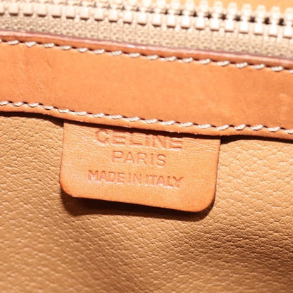 Celine Vintage Convertible Top Handle Macadam Coated Canvas, Beige, Canvas, Handbag