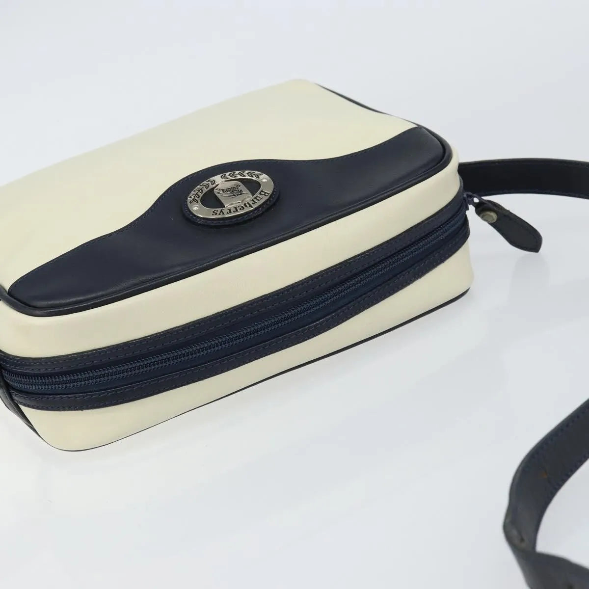 Burberry Vintage Leather, White, Leather, Shoulder Bag