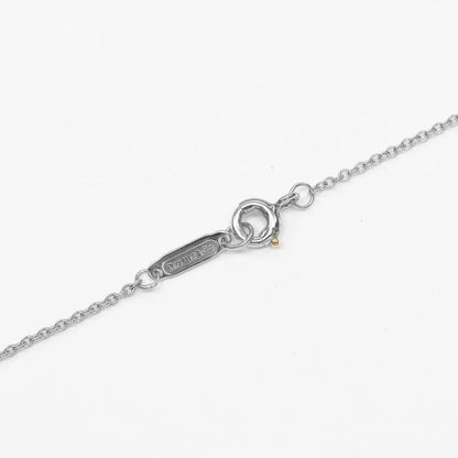 Tiffany & Co. Oval Key Pendant Platinum and Diamonds, Silver, Platinum, Necklace