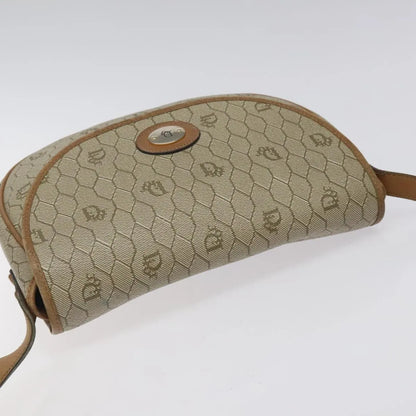 Christian Dior Vintage Honeycomb Canvas, Beige, Canvas, Shoulder Bag