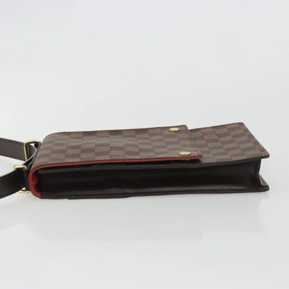 Louis Vuitton Portobello Messenger Damier, Brown, Canvas, Shoulder Bag