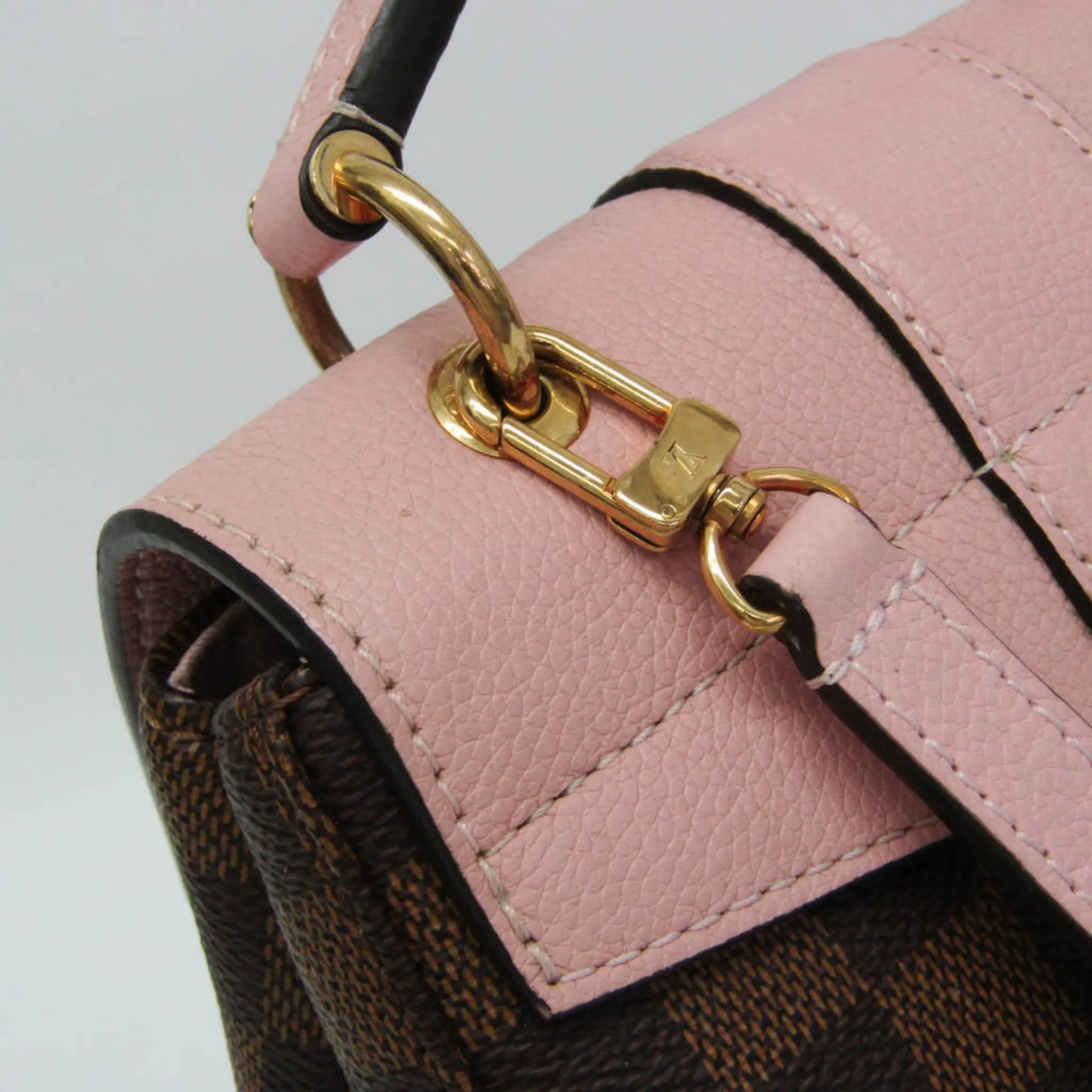 Louis Vuitton Clapton Damier and Leather, Brown, Canvas, Backpack