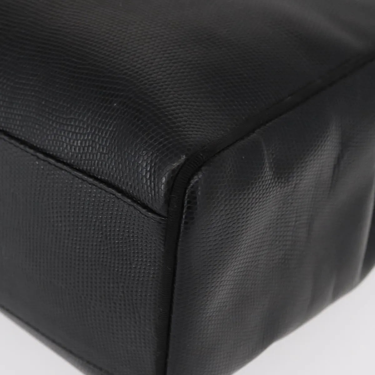 Salvatore Ferragamo Vintage Vara Bow Tote Lizard Embossed Leather, Black, Leather, Tote Bag