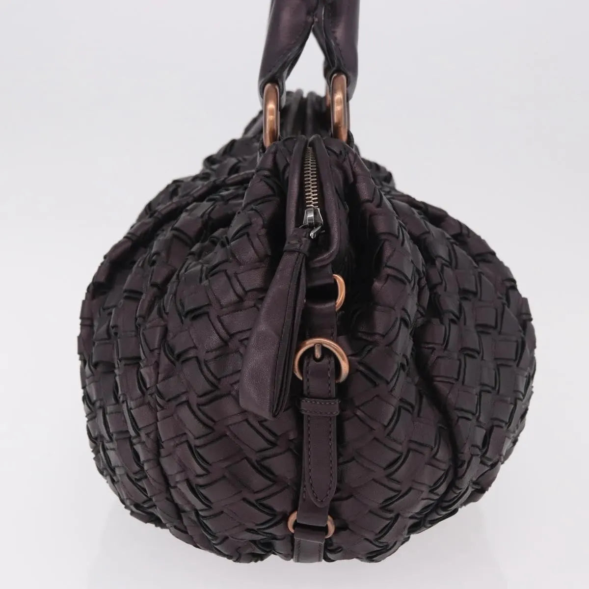 Miu Miu Hobo Woven Leather, Purple, Leather, Handbag