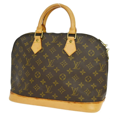 Louis Vuitton Alma Monogram, Brown, Canvas, Handbag