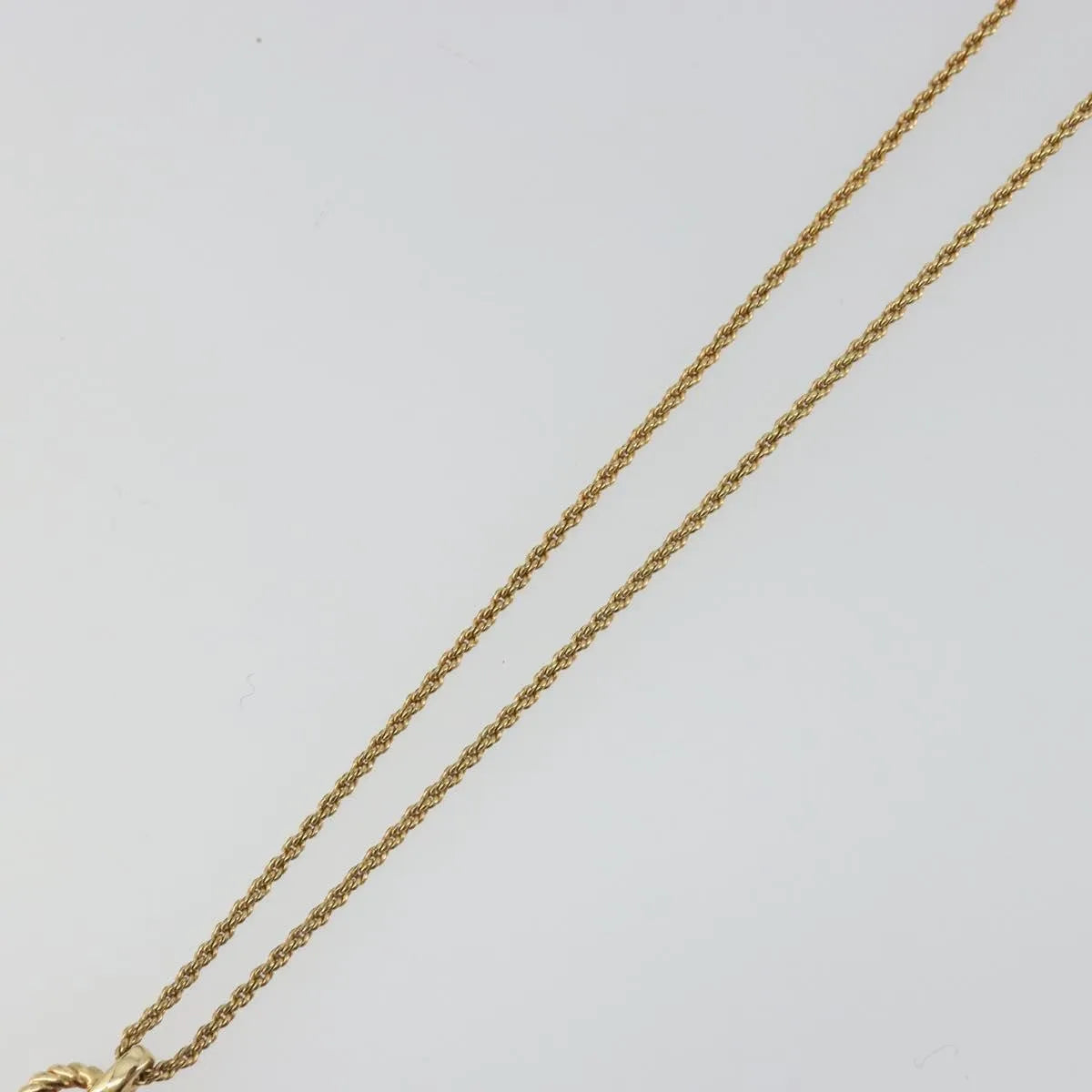 Christian Dior CD Round Pendant Metal, Gold, Metal, Necklace