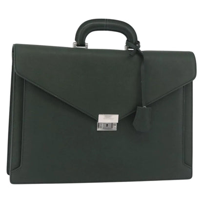 Burberry Briefcase Leather, Green, Leather, Briefcase