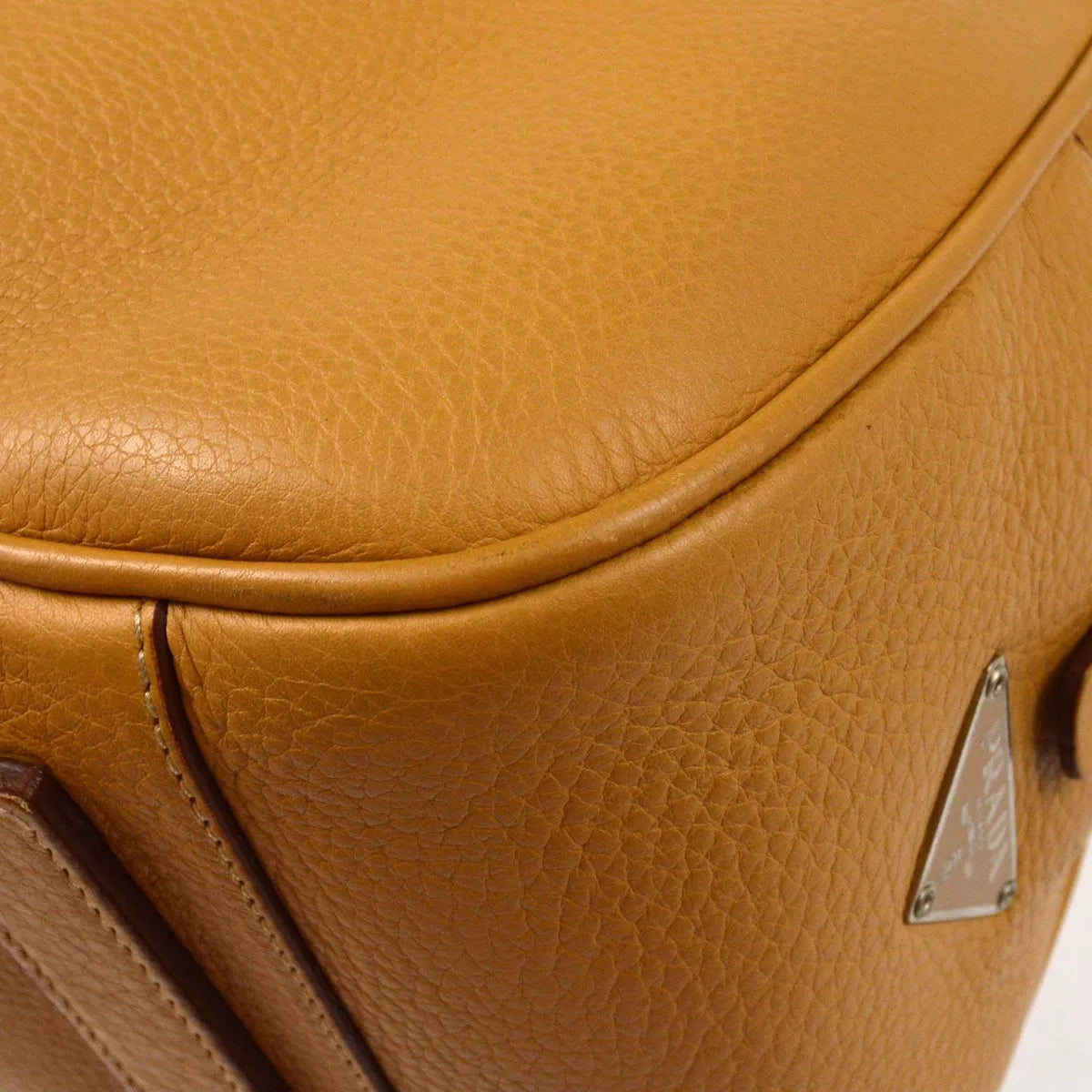 Prada Bauletto Saffiano Leather, Beige, Leather, Handbag