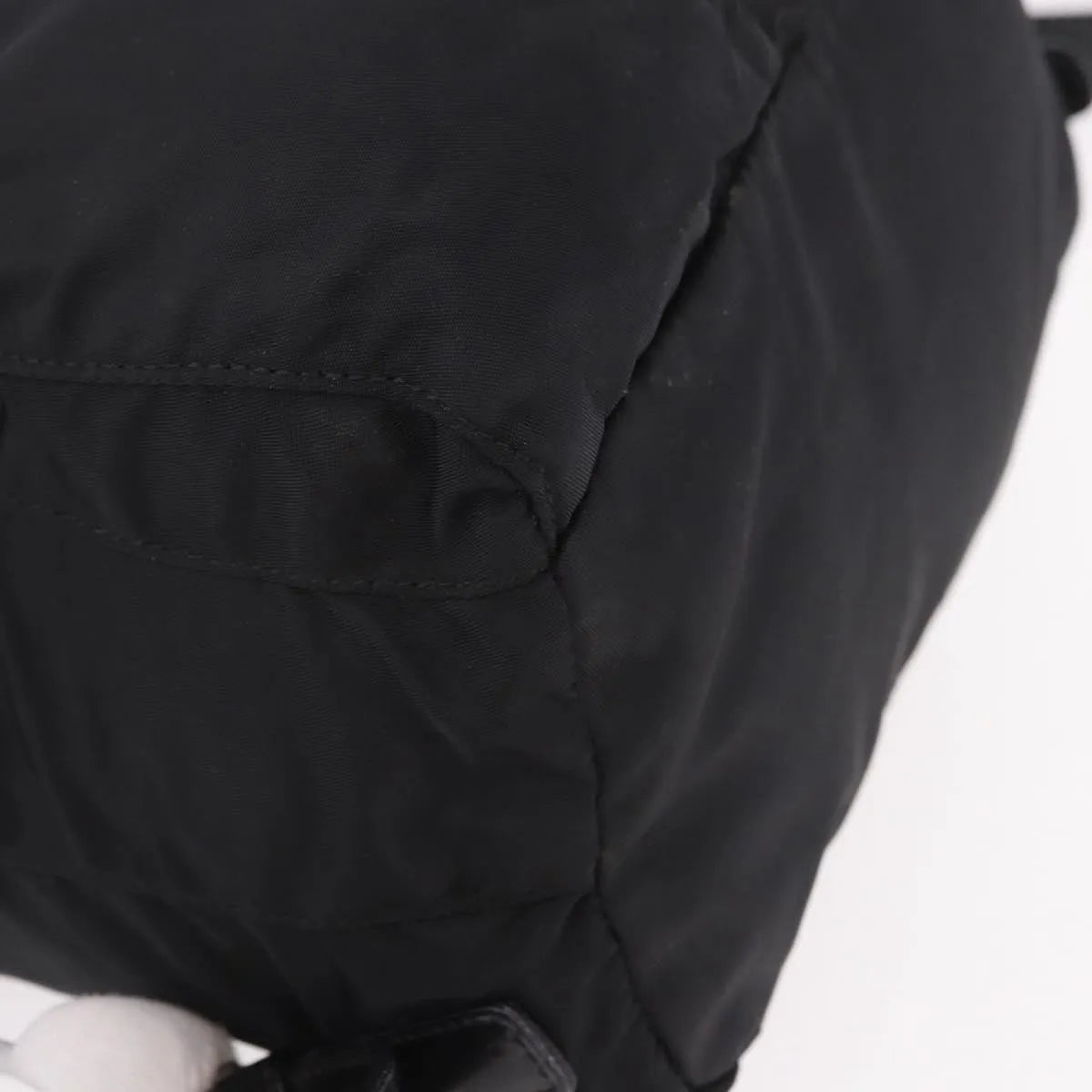 Prada Double Front Pocket Tessuto, Black, Nylon, Backpack