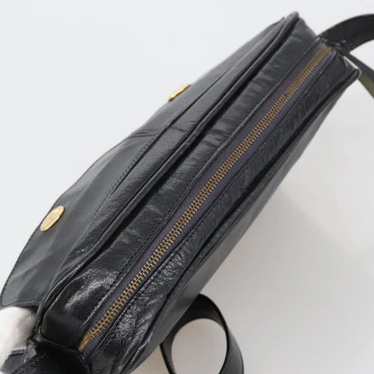 Celine Vintage Leather, Black, Leather, Shoulder Bag