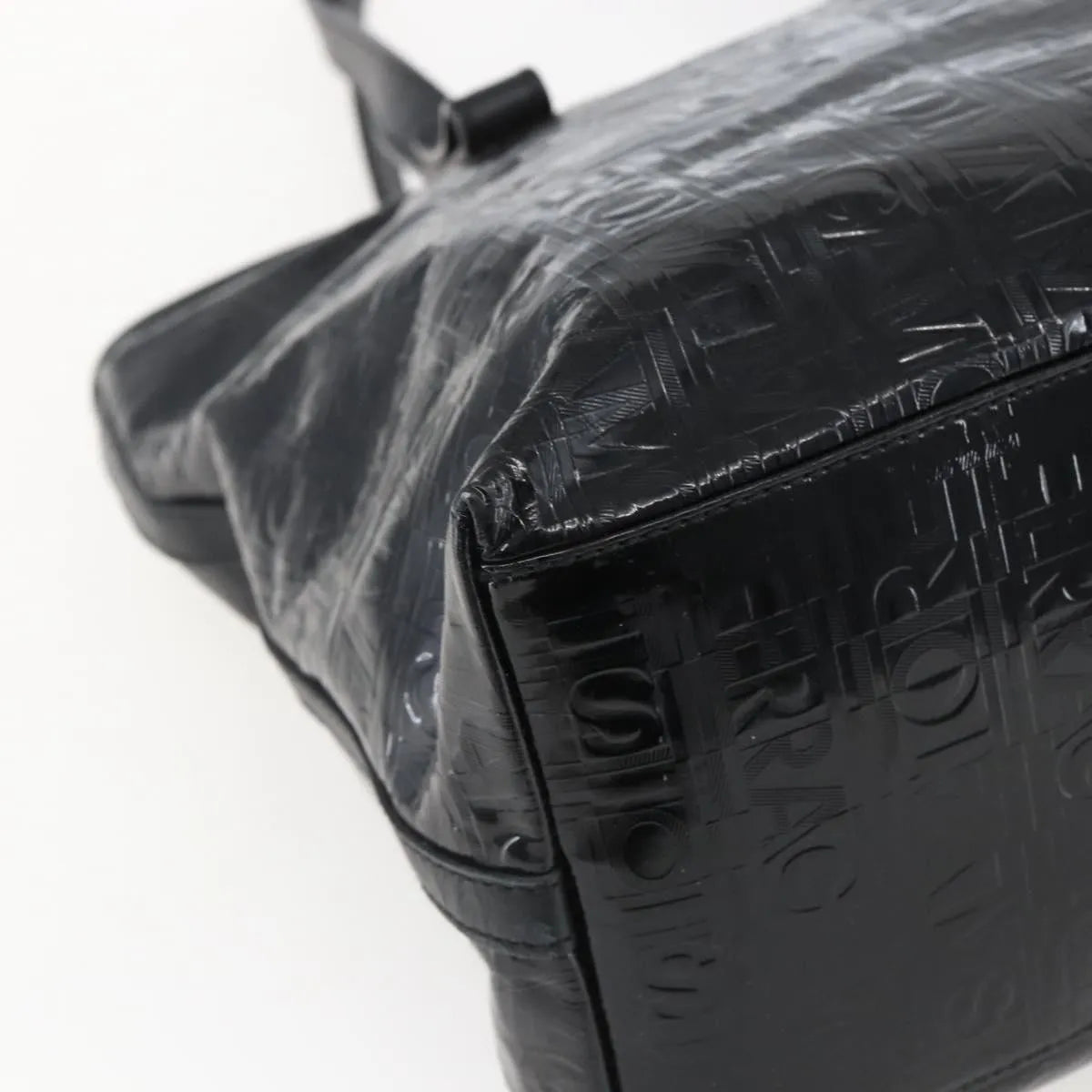 Salvatore Ferragamo Vintage Patent Leather, Black, Patent Leather, Tote Bag