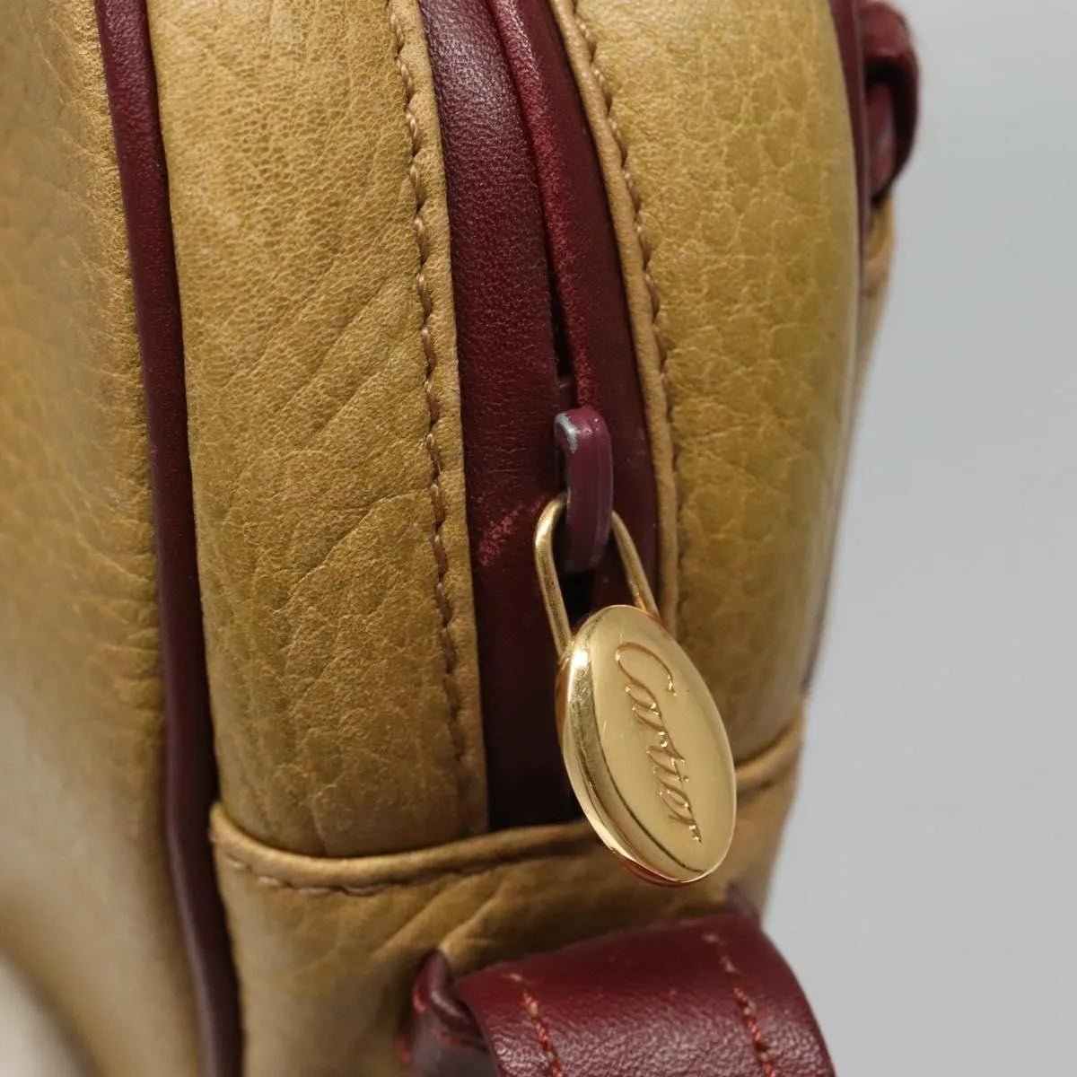cartier Tasseled Must de Cartier Leather, Yellow, Leather, Shoulder Bag