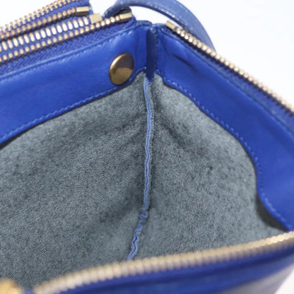 Celine Trio Leather, Blue, Leather, Shoulder Bag