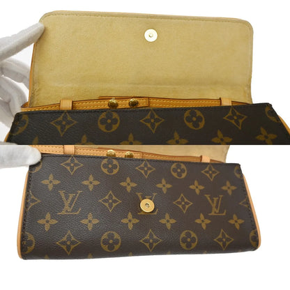 Louis Vuitton Twin Monogram, Brown, Leather, Clutch