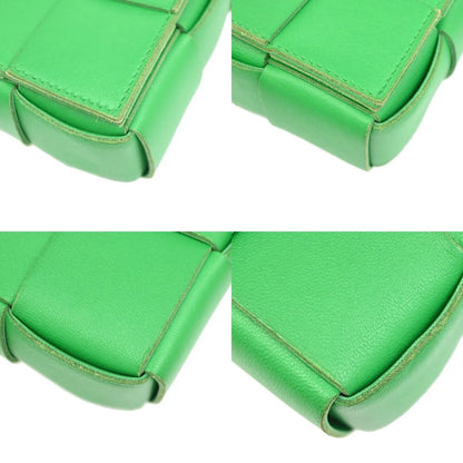 Bottega Veneta Cassette Maxi Intrecciato Leather, Green, Leather, Shoulder Bag
