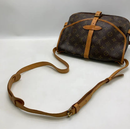 Louis Vuitton Saumur Monogram Canvas, Brown, Canvas, Shoulder Bag