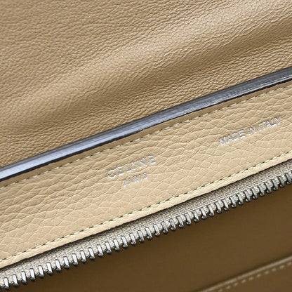 Celine Trapeze Leather with Suede, Beige, Leather, Handbag