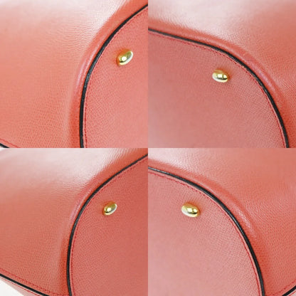 Celine Vintage Convertible Bowler Leather, Red, Leather, Handbag
