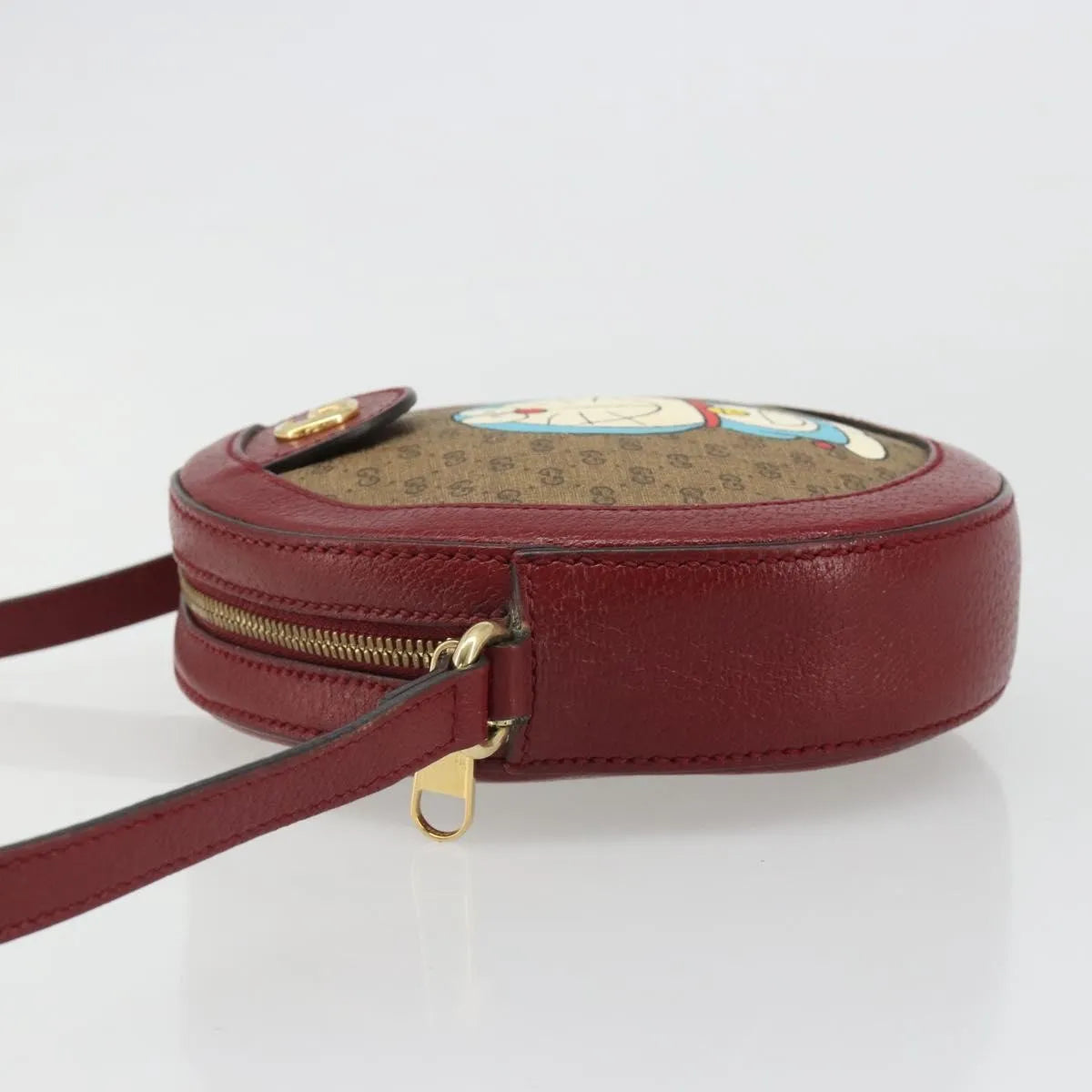 Gucci Doraemon Round Printed Mini GG Coated Canvas, Beige, Canvas, Shoulder Bag
