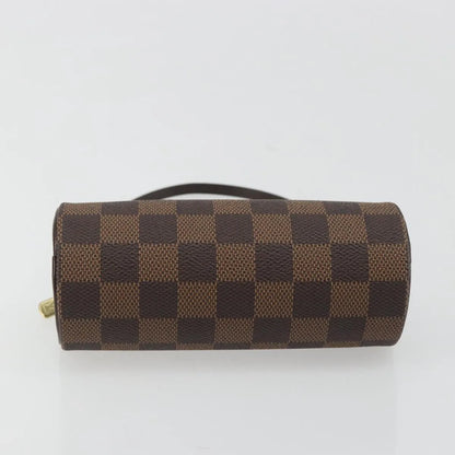 Louis Vuitton Papillon Pochette Damier Ebene, Brown, Canvas, Clutch