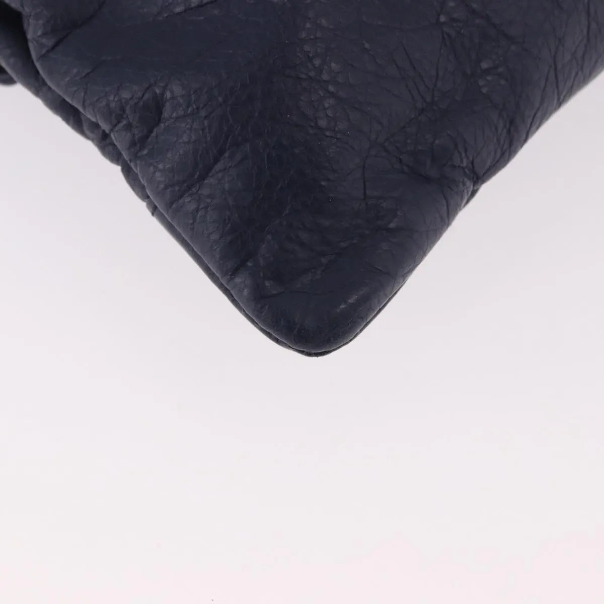 Balenciaga Classic Studs Envelope Strap Clutch Leather, Navy, Leather, Clutch