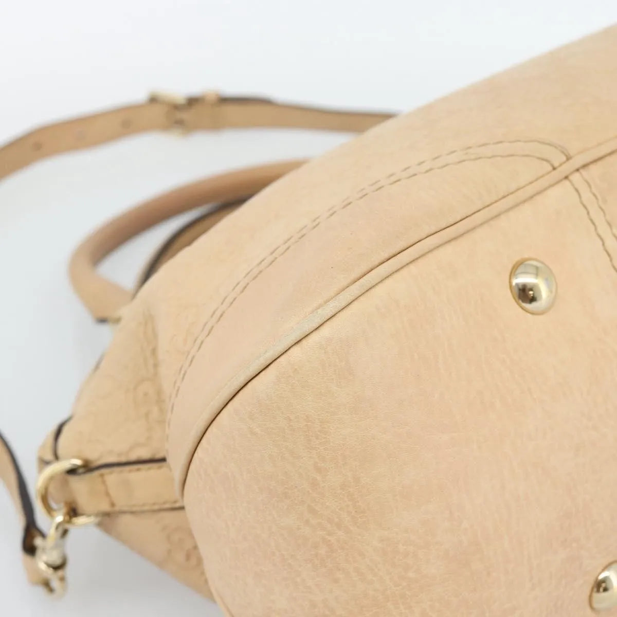 Gucci New Pelham Tote Guccissima Leather, Beige, Leather, Handbag