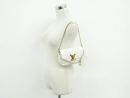 Louis Vuitton New Wave Multi Pochette Quilted Leather, White, Leather, Shoulder Bag