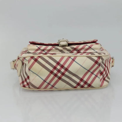 Burberry Nova Check Blue Label Nylon, White, Nylon, Shoulder Bag