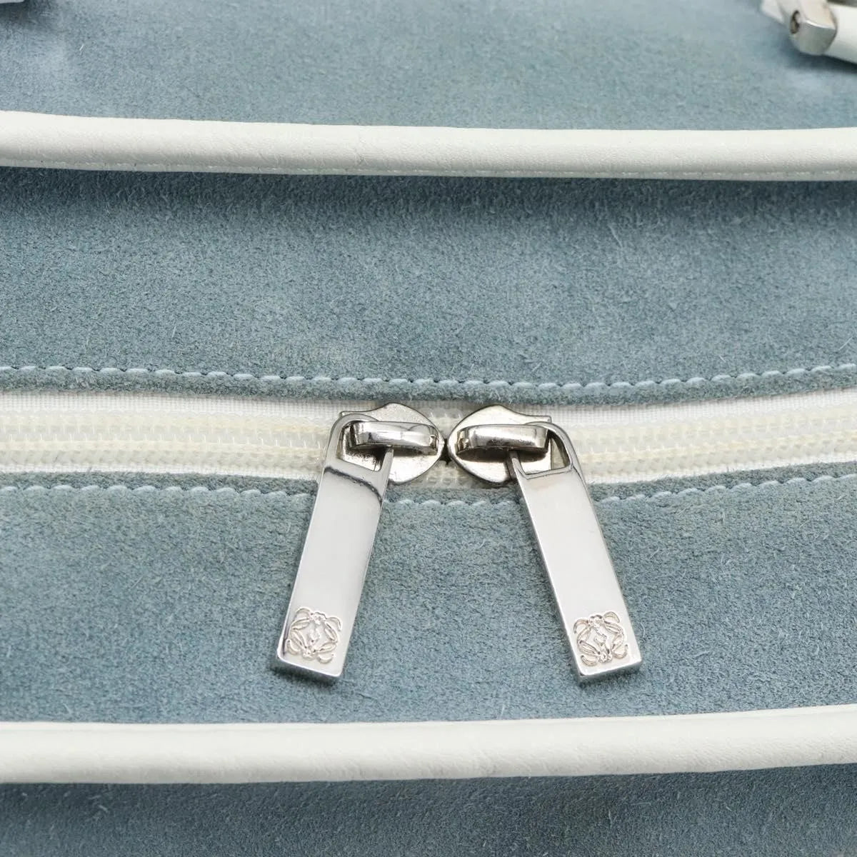 Loewe Amazona Suede, Blue, Suede, Handbag