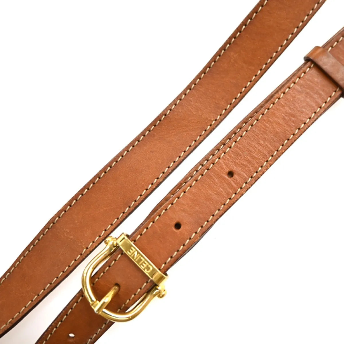 Celine Vintage Macadam Canvas and Leather, Brown, Canvas, Shoulder Bag