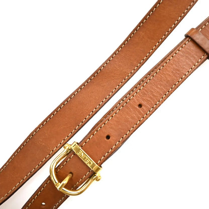 Celine Vintage Macadam Canvas and Leather, Brown, Canvas, Shoulder Bag