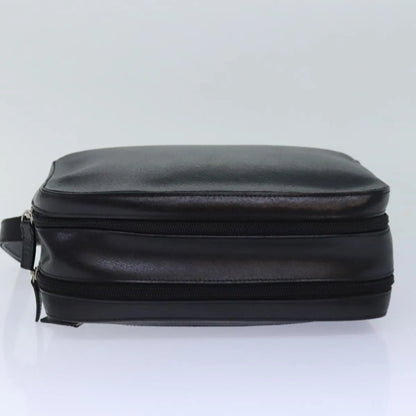 Versace Vintage Clutch Leather, Black, Leather, Clutch
