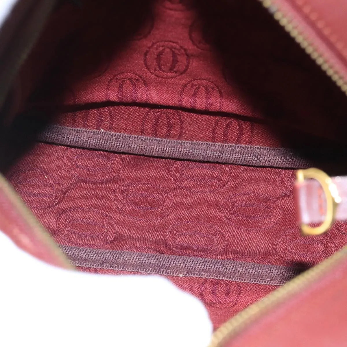 cartier Must de Cartier Leather, Burgundy, Leather, Shoulder Bag