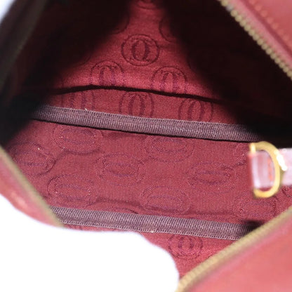 cartier Must de Cartier Leather, Burgundy, Leather, Shoulder Bag