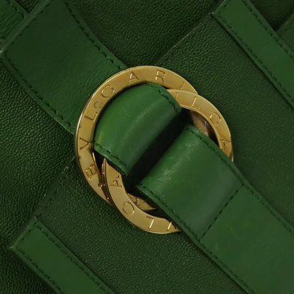 Bvlgari Chandra Hobo Leather, Green, Leather, Handbag