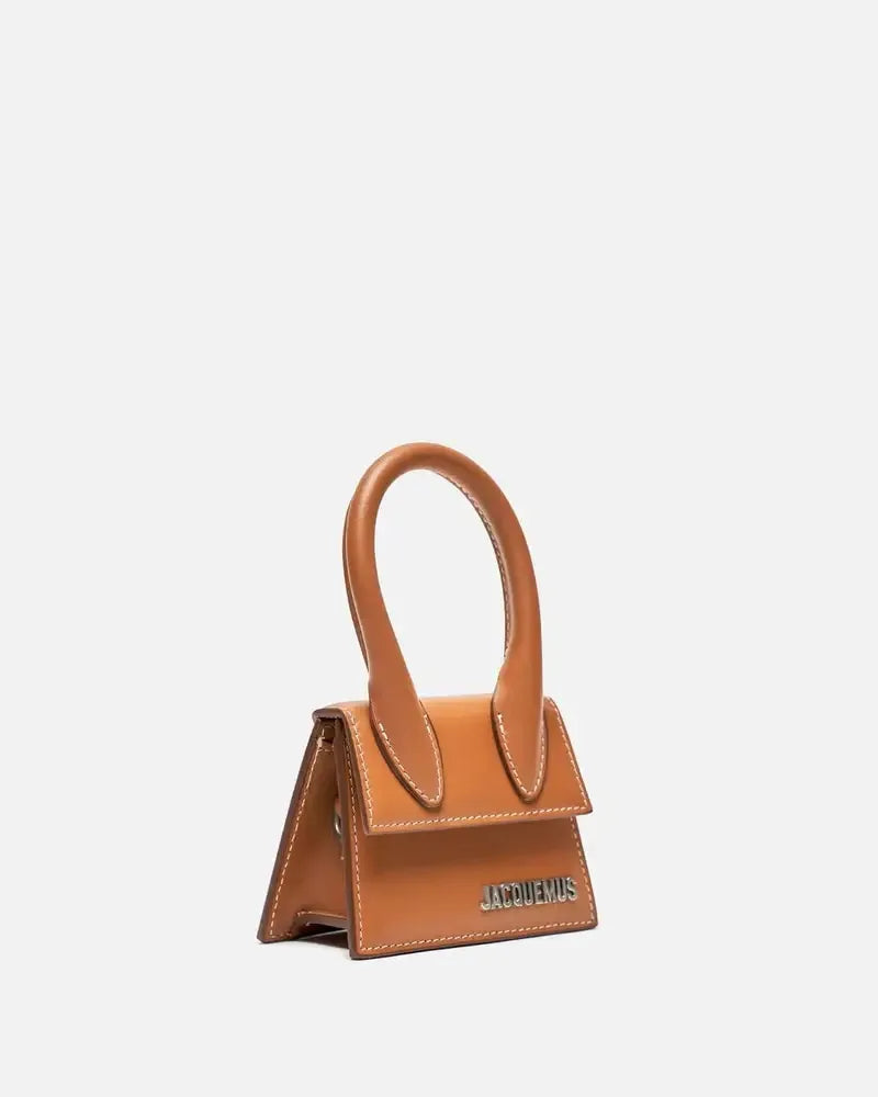 Jacquemus Le Chiquito Mini Leather, Brown, Leather, Handbag