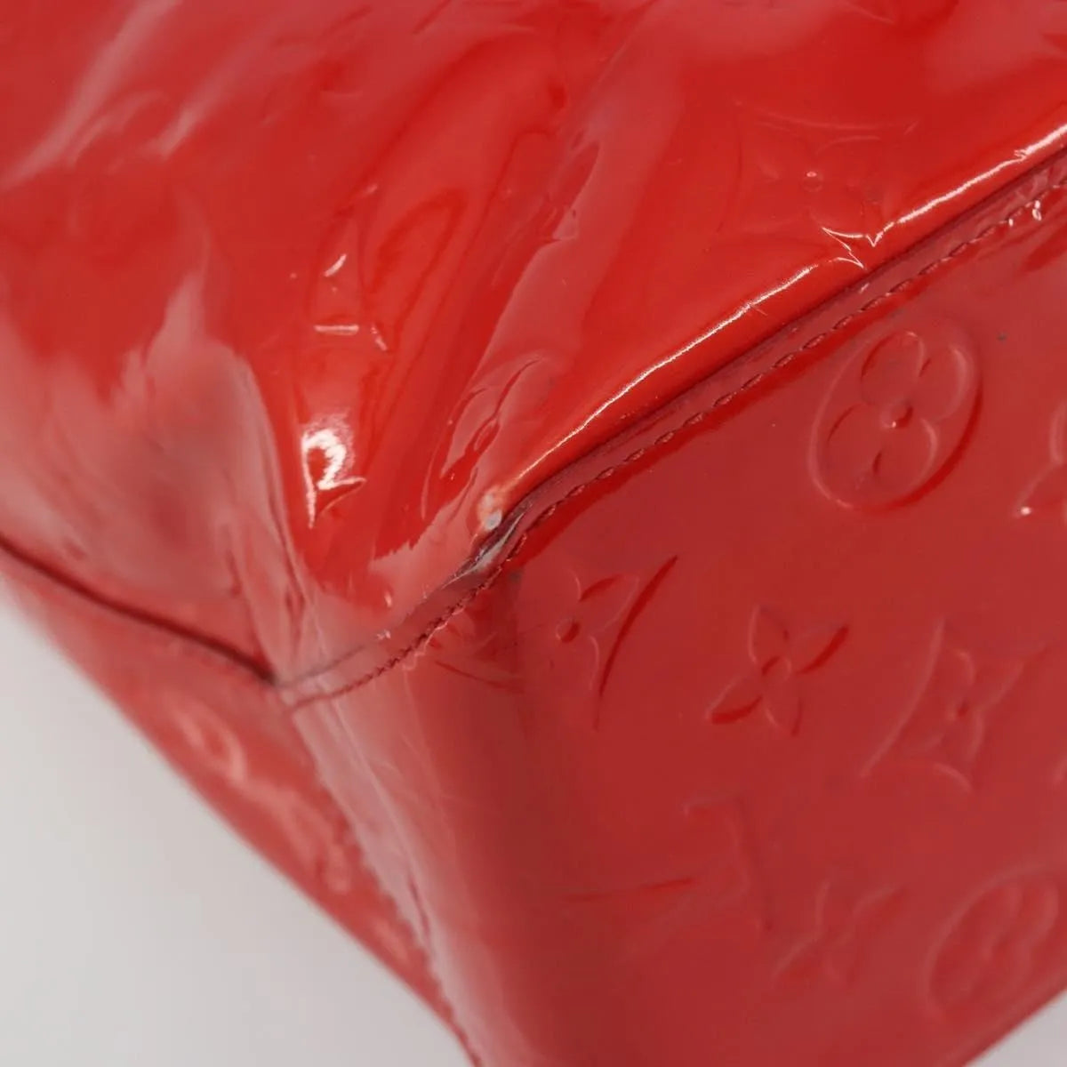 Louis Vuitton Reade Monogram Vernis, Red, Patent Leather, Handbag