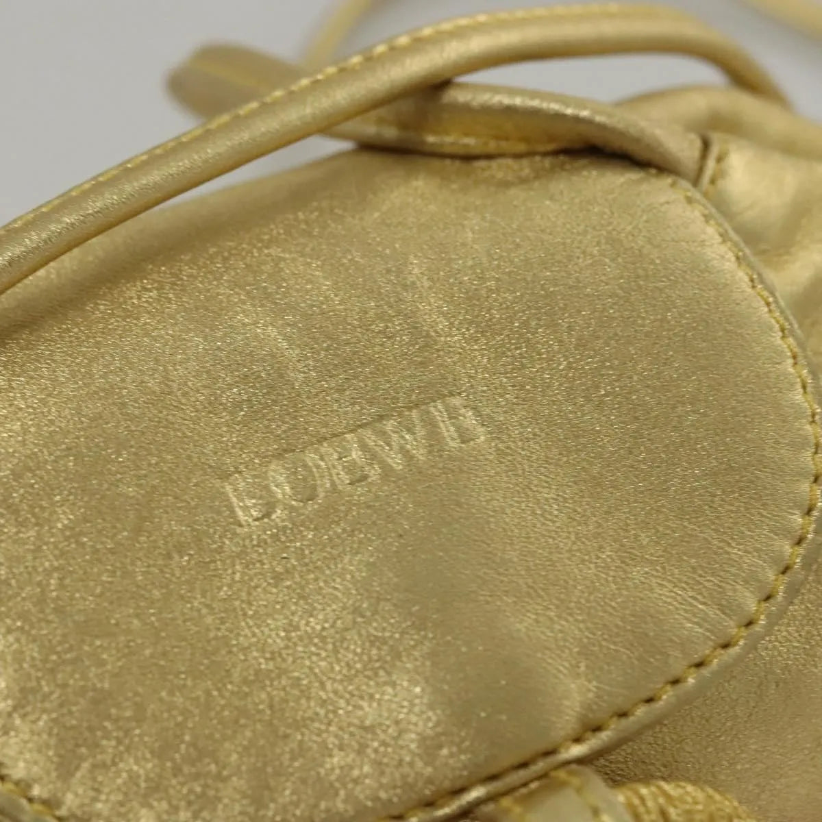 Loewe Vintage Leather, Gold, Leather, Shoulder Bag