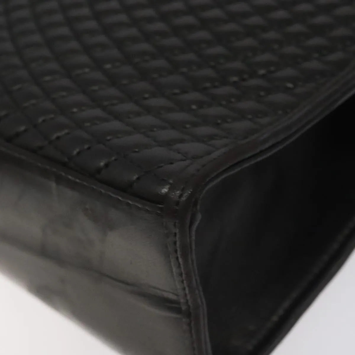 Bally Vintage Quilted Leather, Black, Leather, Handbag