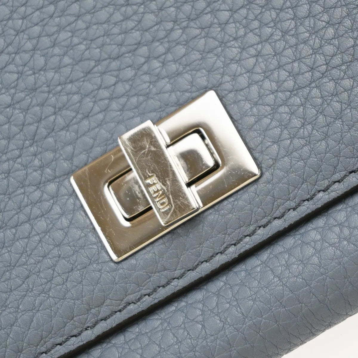 Fendi Peekaboo Leather, Blue, Leather, Wallet