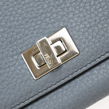 Fendi Peekaboo Leather, Blue, Leather, Wallet